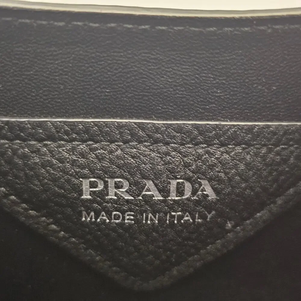 Prada Vitello Daino Small Soft Dynamique Hobo Black - Picture 7 of 9
